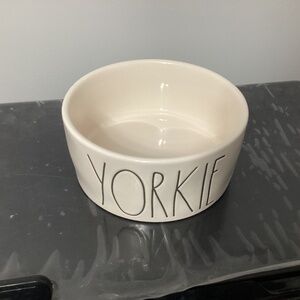 Rae Dunn yorkie dog bowl